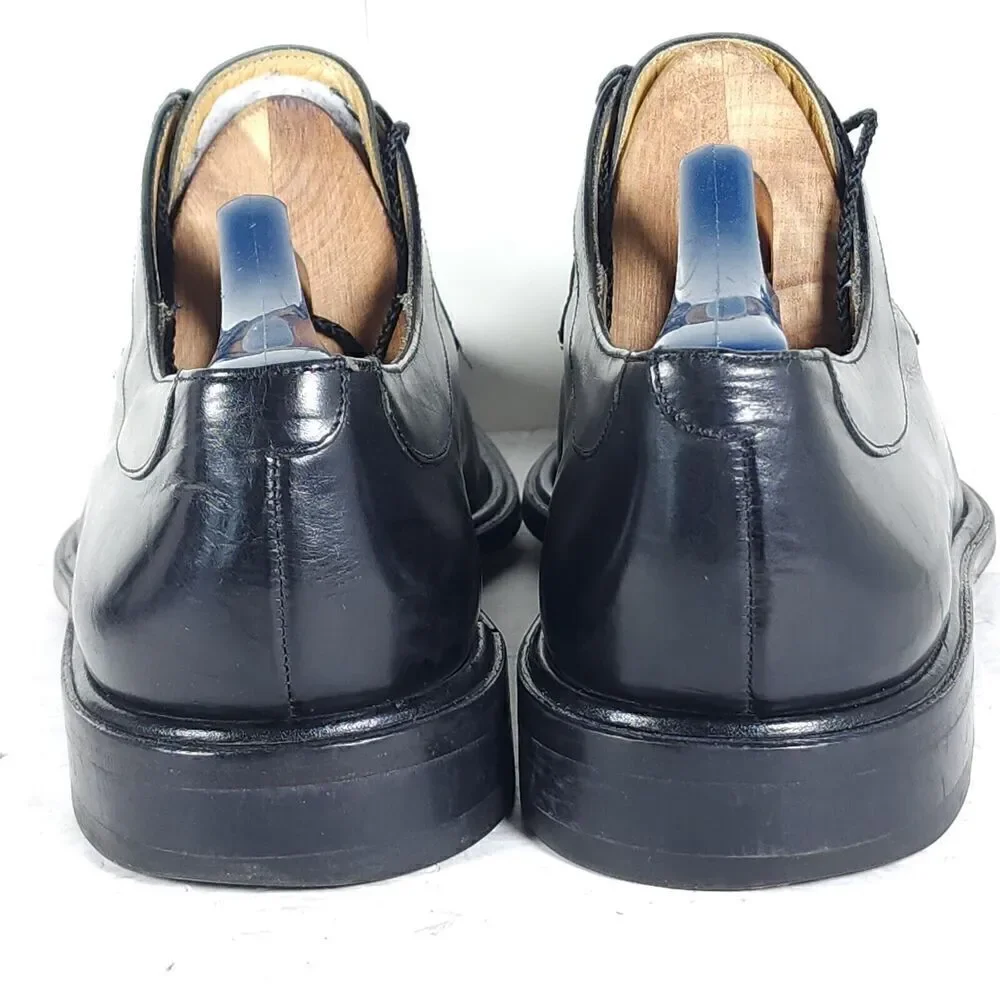Mezlan Men’s Fiore US10M Black Leather Split Toe Derby Dress Shoes Made In Spain